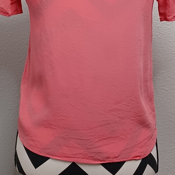 Zoe & Sam 100% Silk Short-Sleeve Blouse - Picture 6 of 14